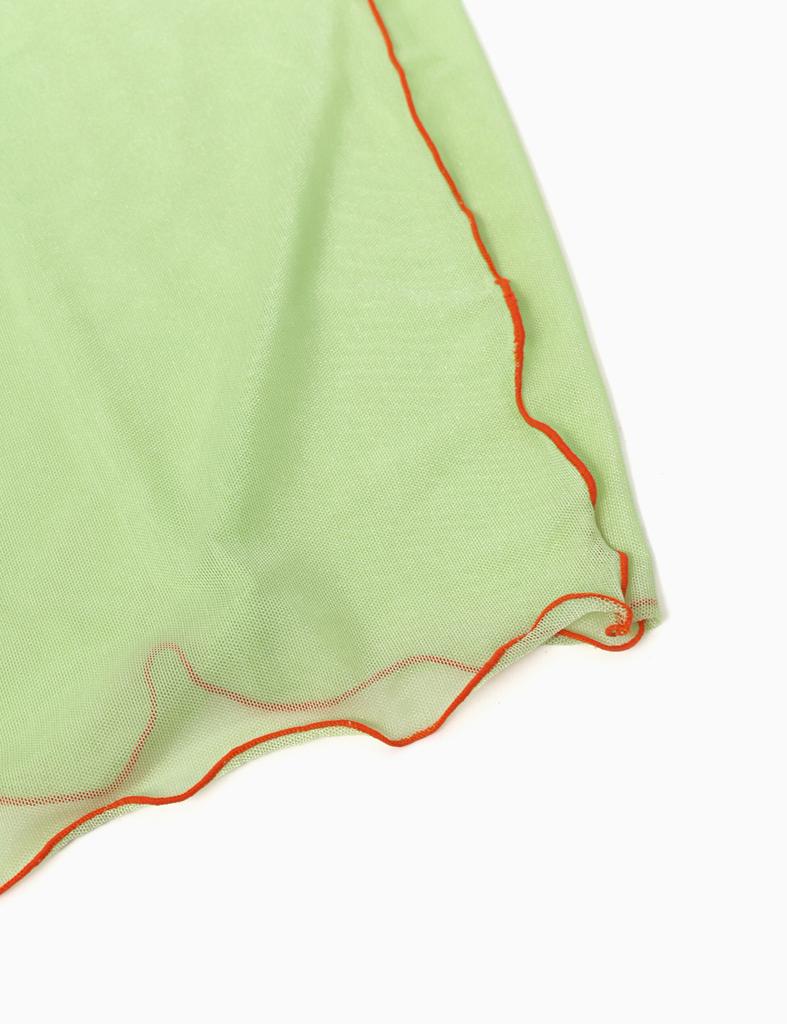 Surfy Amour Wrap Skirt_Green