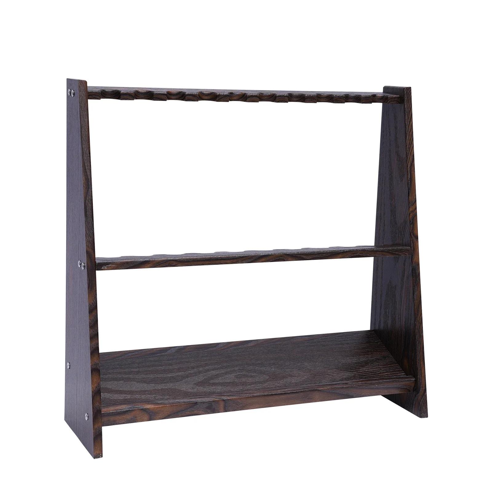 

Настенная стойка для киев на 10 мест, Стойка для бильярдных киев, Держатель для удочек, Стойка для клюшек для гольфа, Устойчивая к царапинам, Ретро, Деревянная, Квадратная, Коричневая коричневый