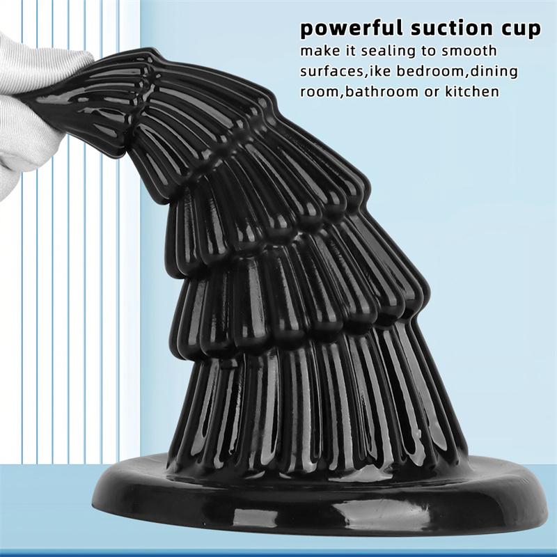 Black Christmas Tree Soft Super Large Anal Plug Suction Cup Anal Sex Products Extra Large Thick Fisting Toy