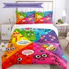 3dílná sada povlečení Numberblocks Uzavírání na zip Obsahuje 1 povlak na přikrývku a 2 povlaky na polštář, Měkké a pohodlné pro všechna roční období.