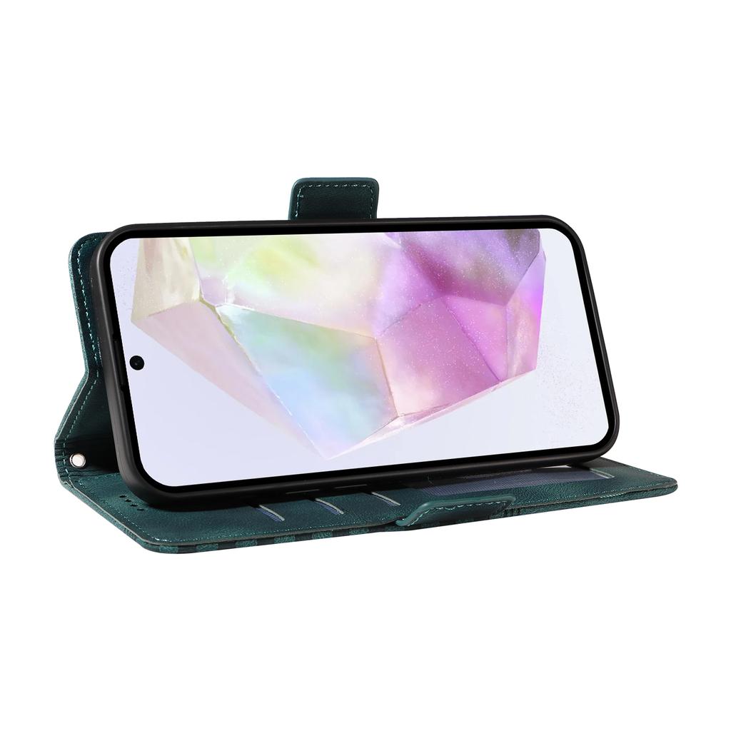 For Samsung Galaxy A56 5G Case PU Leather Phone Cover Rhombus Starry Imprinted