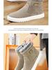 Men's High-Top Snow Boots - Velvet-Lined, Warm Leather, Fur, Slip-On, Winter Cold-Proof.
