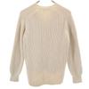 AURALEE made in Japan Long sleeve V neck sweater 1 beige Rib knit Women Used