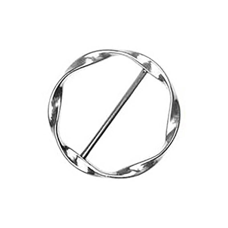 5/6Pcs Spiral Circle Zinc Alloy Metal Round Three-Speed Knotted Silk Scarf Buckle European And American Style