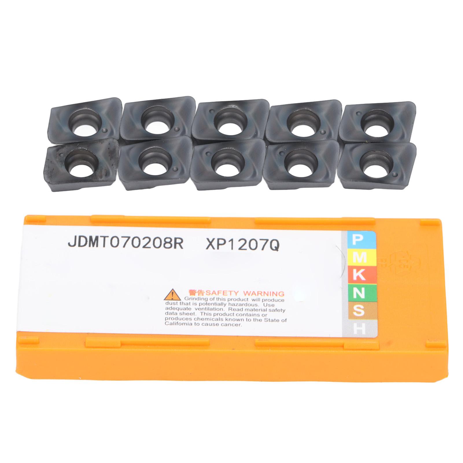 

10Pcs Turning Insert Cemented Carbide Lathe Cutter Milling CNC Tool Set Kit JDMT070208R