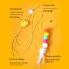 Elastic Cat Feather & Bell Teaser Wand with Hanging Mouse Toy for Boredom Relief