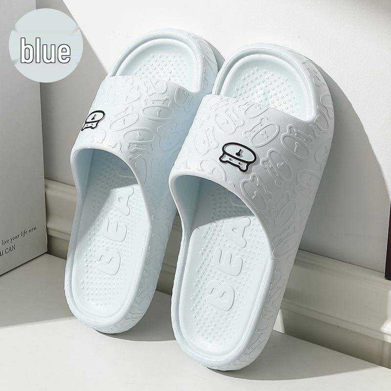 Non-Slip Cartoon Bear Slippers for Kids - Odorless, Quiet, and Cool Summer Footwear for Boys & Girls