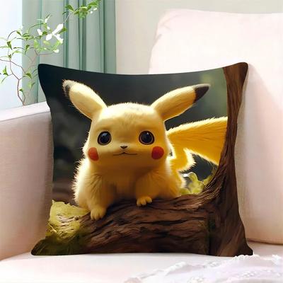 Pillow Cover Room Bedroomo Office Car  Dakimakura Throw Pillows Iving Room Luury Pikachu Cartoon Pillowcase Home decorBZY-,(1)