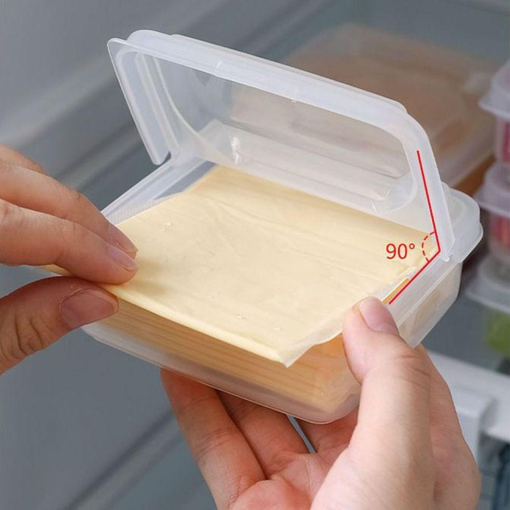 

with Flip Lid Butter Block Storage Box Transparent Garlic Storage Box For Fridge
