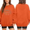 Unisex Lightweight Long Sleeve Neck Printed Pullover Sweatshirt for Men and Women