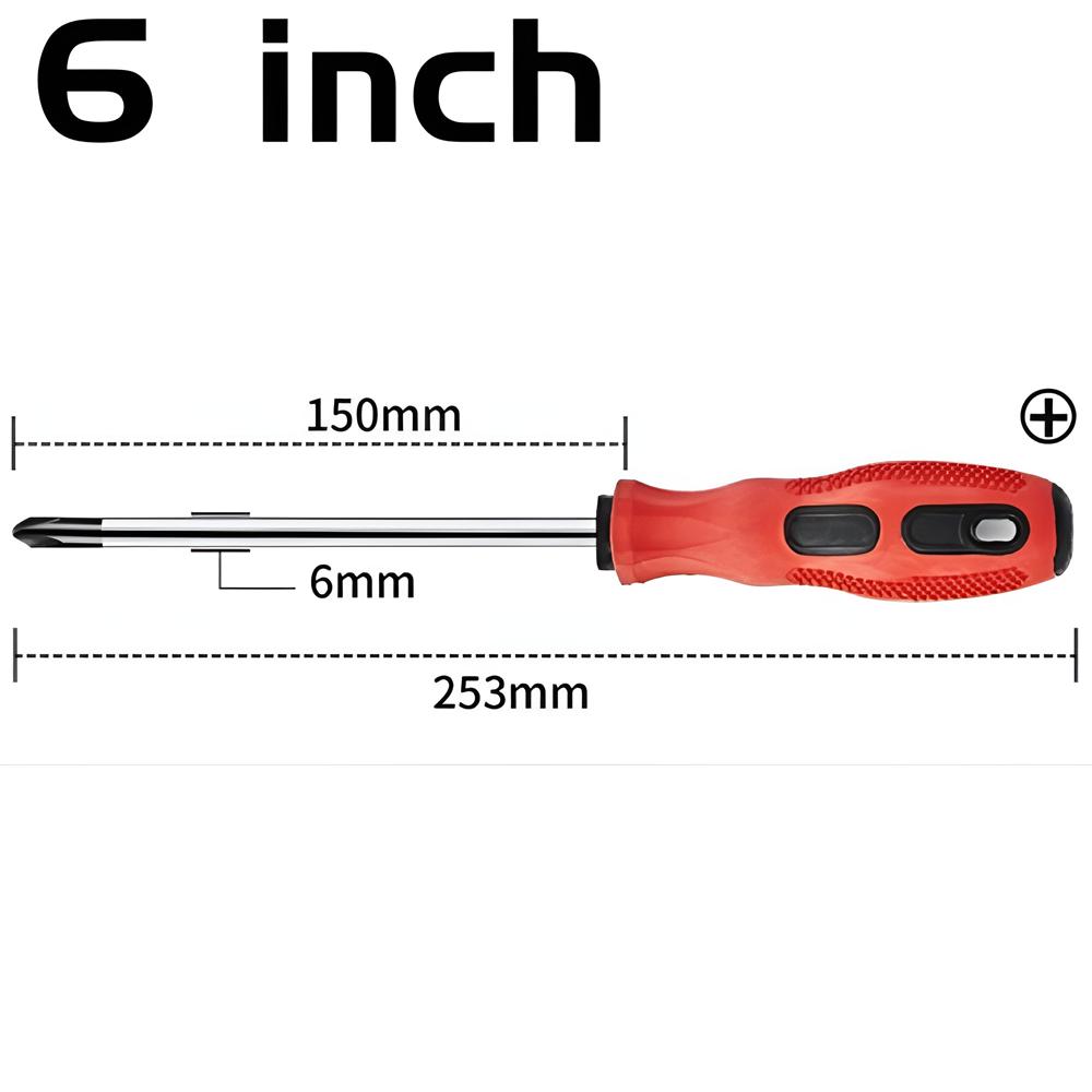 Magnetic Screwdriver Multifunctional Flat Head Cross Screwdriver Household Basic Anti Slip Manual Screw Drive Tool Screwdrivers