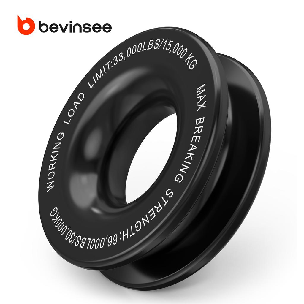 Heavy Duty Recovery Ring Snatch Block Pulley Soft Shackle Tow Winch Rope, fit for ATV, trailer, SUV, UTV, SXS, 4x4 and truck