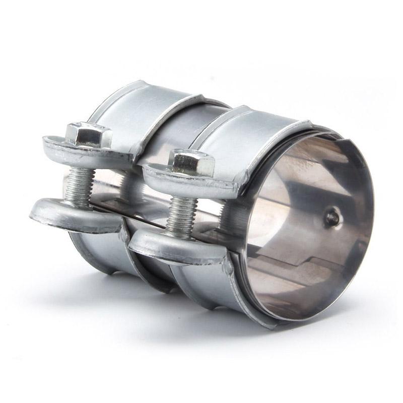 Stainless Steel Exhaust Pipe Clamp for Car OutDiameter 2"/'2.5" Clamp Tail Throat Connector Sleeve for Downpipes Catback Systems