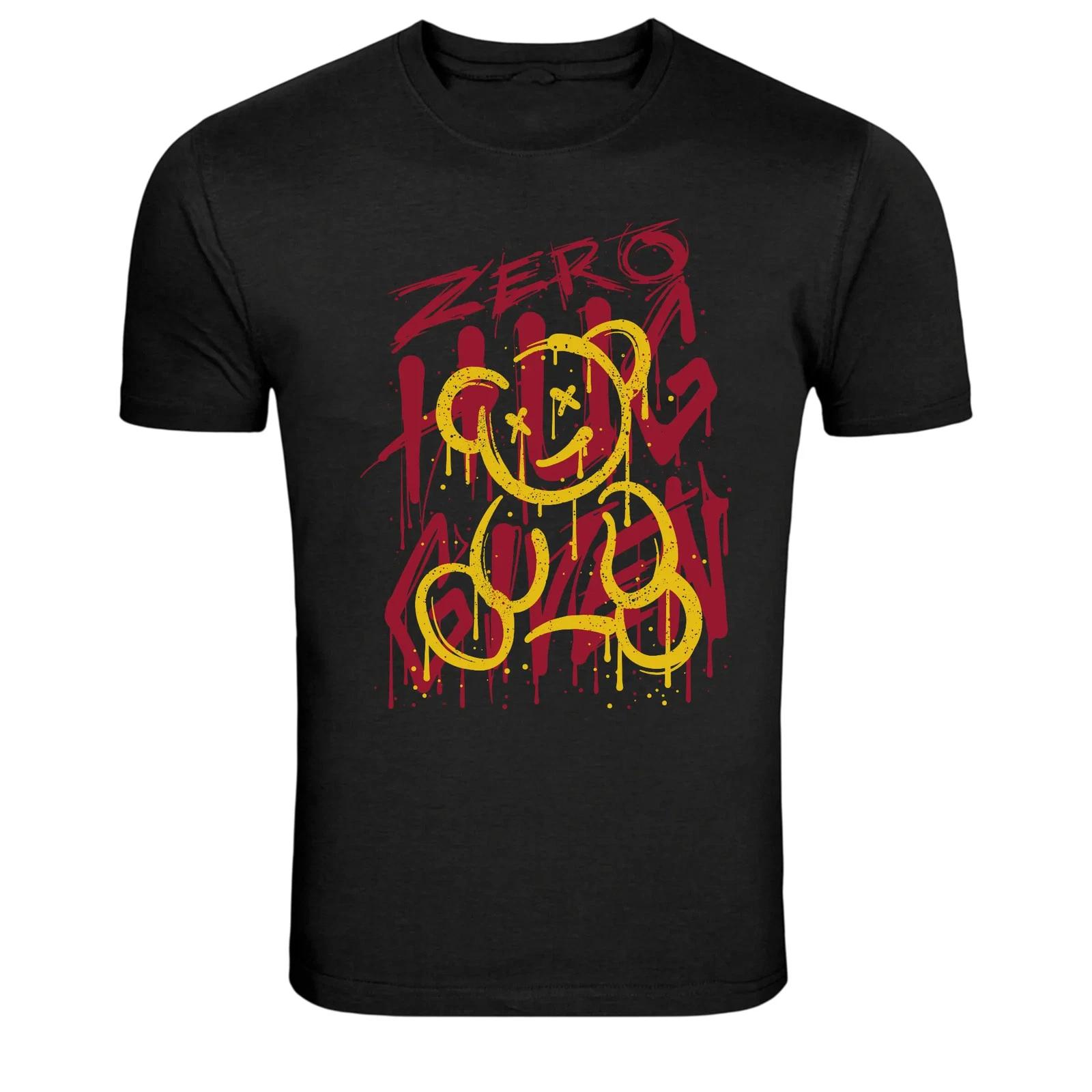 Zero Hugs Given Graffiti Smiley Streetwear Graphic Tee XXXXL