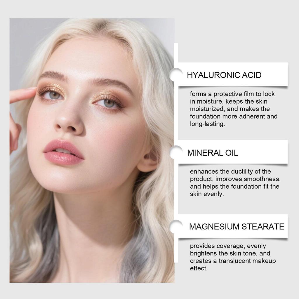 Natural Brightening Air Cushion Cream, Light, Moisturizing and Delicate Makeup, Daily Fresh Water and Light Makeup Base Makeup Air Cushion 1pc
