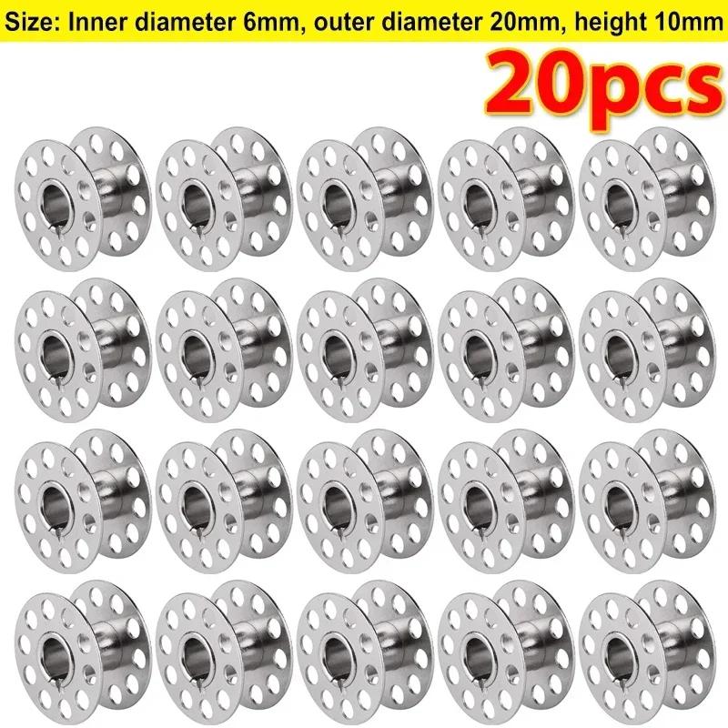 Spulenrolle für Haushaltsnähmaschinen, Metallspulen, leere Spule aus Edelstahl zum Aufwickeln von Seidenfäden, Brother-Schneidteile