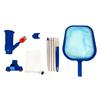 1pcs Handheld Pool Vacuum Cleaner Portable Pool Bottom Cleaning Tool Kit With Extension Pole Storage Bag Brush Head Scooping Net
