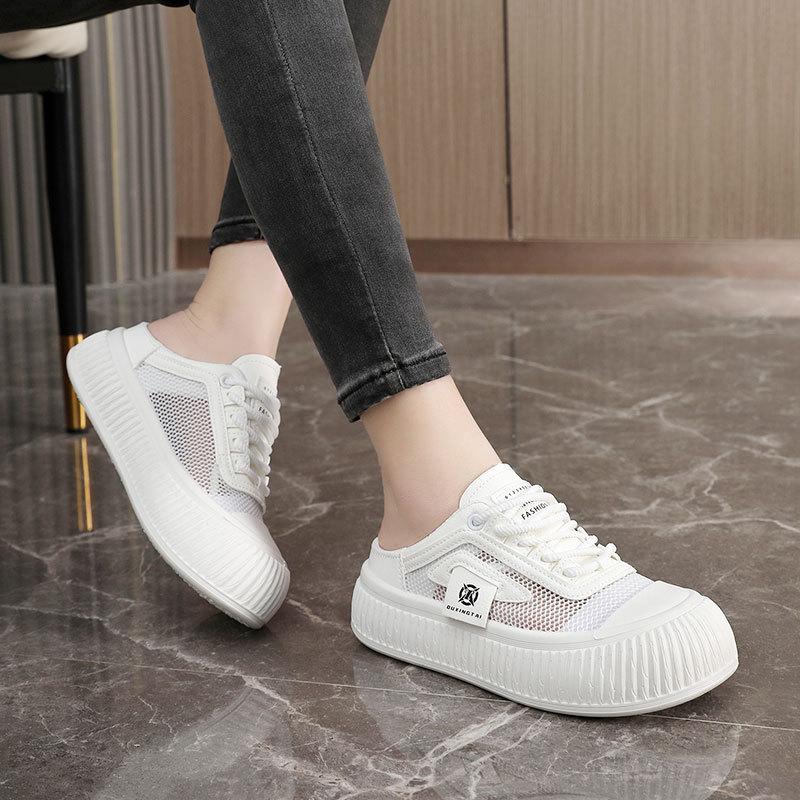 Summer New One Foot Sandals for Women's Outerwear, Trendy Thick Bottom, Cool Trailer, Half Top Shoes