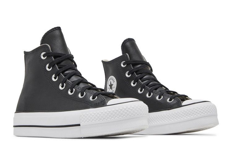 Converse Chuck Taylor All Star Lift Hi Black Leather (Women's)