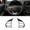 Carbon Fiber Steering Wheel Decor Cover Trim For Hyundai Kona Encino 2018-2022