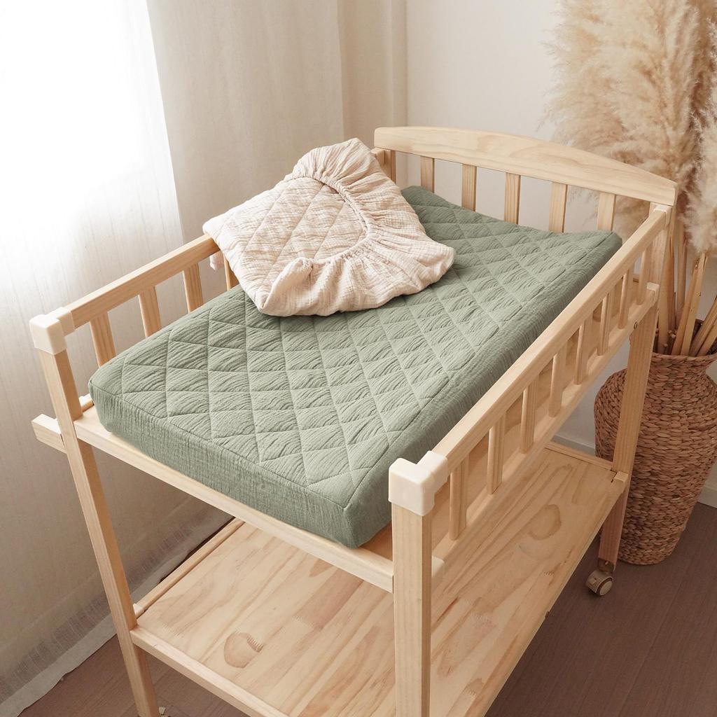 Pikowany Bawełniany Pokrowiec na Przewijak Zestaw 2 lub 1 Miękki Materiał Rękaw na Podkładkę do Przewijania dla Noworodków i Niemowląt