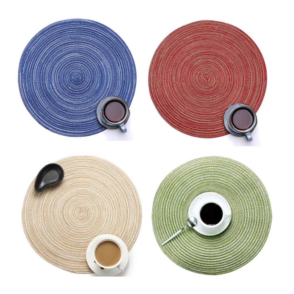 Cotton Weave Thicken Placemat Coaster Home Kitchen Heat Insulated Anti-hot Pad