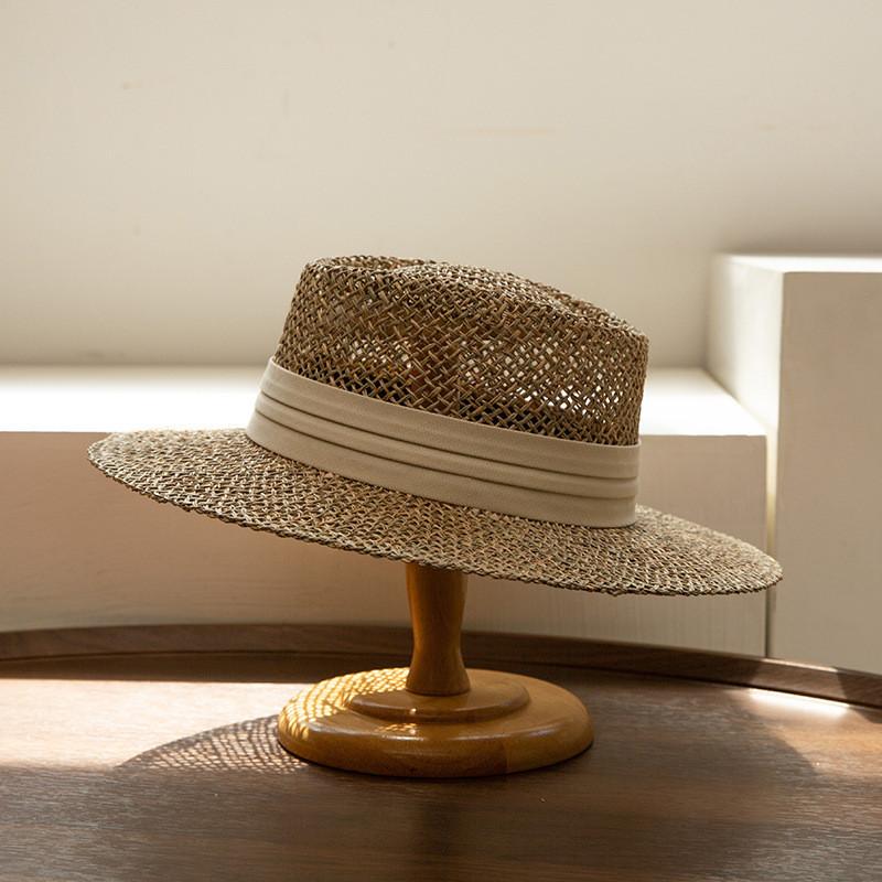 Panama Straw Hat With Butterfly Bow For Beach Vacation Sun Protection Summer Fashion
