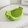 Vassoio portaoggetti a forma di banana in ceramica Contenitore portaoggetti durevole Vassoio multifunzione per frutta Ristorante