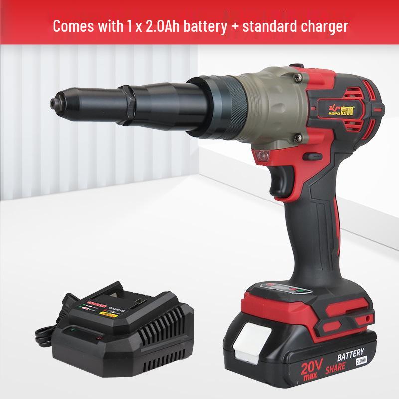 High-Power Cordless Brushless Rivet Gun with Lithium Battery
