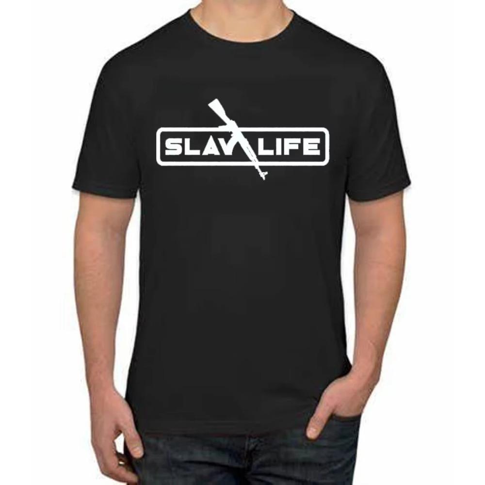 New Fashion Slav Life T-Shirt 100% Cotton O-Neck Summer Short Sleeve Casual Mens T-shirt