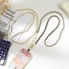 Korean Pearl Chain Stylish Accessories Phone Lanyard Beaded Charm Crossbody Bag Chain