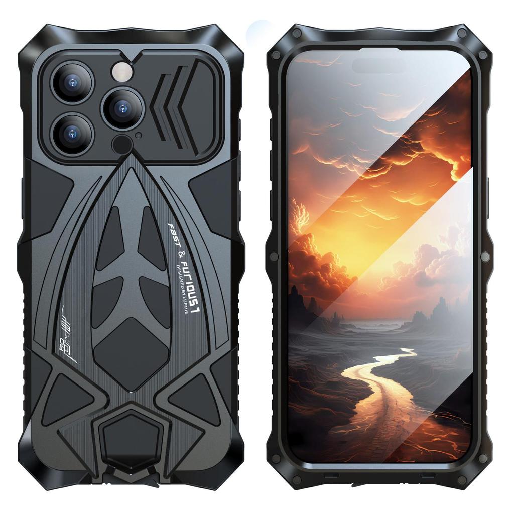 Coque de téléphone blindée de luxe en métal, étui militaire robuste et résistant aux chocs pour Iphone 15 Pro Max 14 13, Funda avec housse de protection