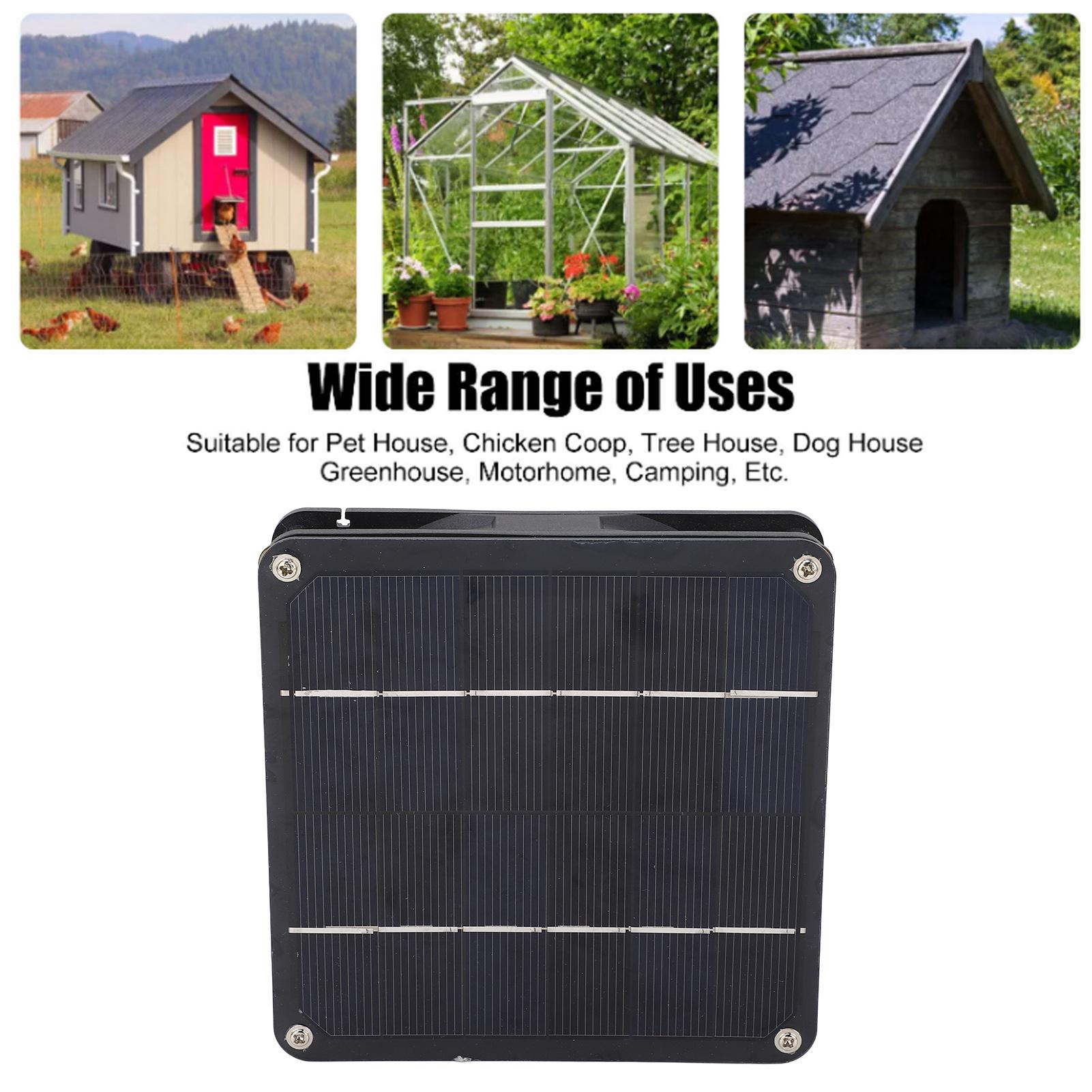 Solar Panel Powered Fan Kit 20W Monocrystalline Solar Panel Exhaust Fan Kit for Outdoor Travel Greenhouse Black чёрный