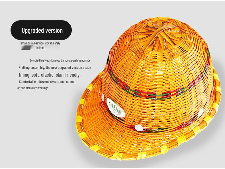 Wanmulin Summer Breathable Bamboo Safety Helmet for Construction and Labor Protection