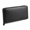 Branze Long Italian Saffiano YKK Round Separate Coin Purse Black x Men's Wallet, Leather, Leather, Zipper, (Saffiano Gold)