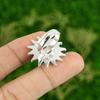 Rainbow Moonstone Gemstone Promise New Flower Stackable Ring Jewelry 925 Silver