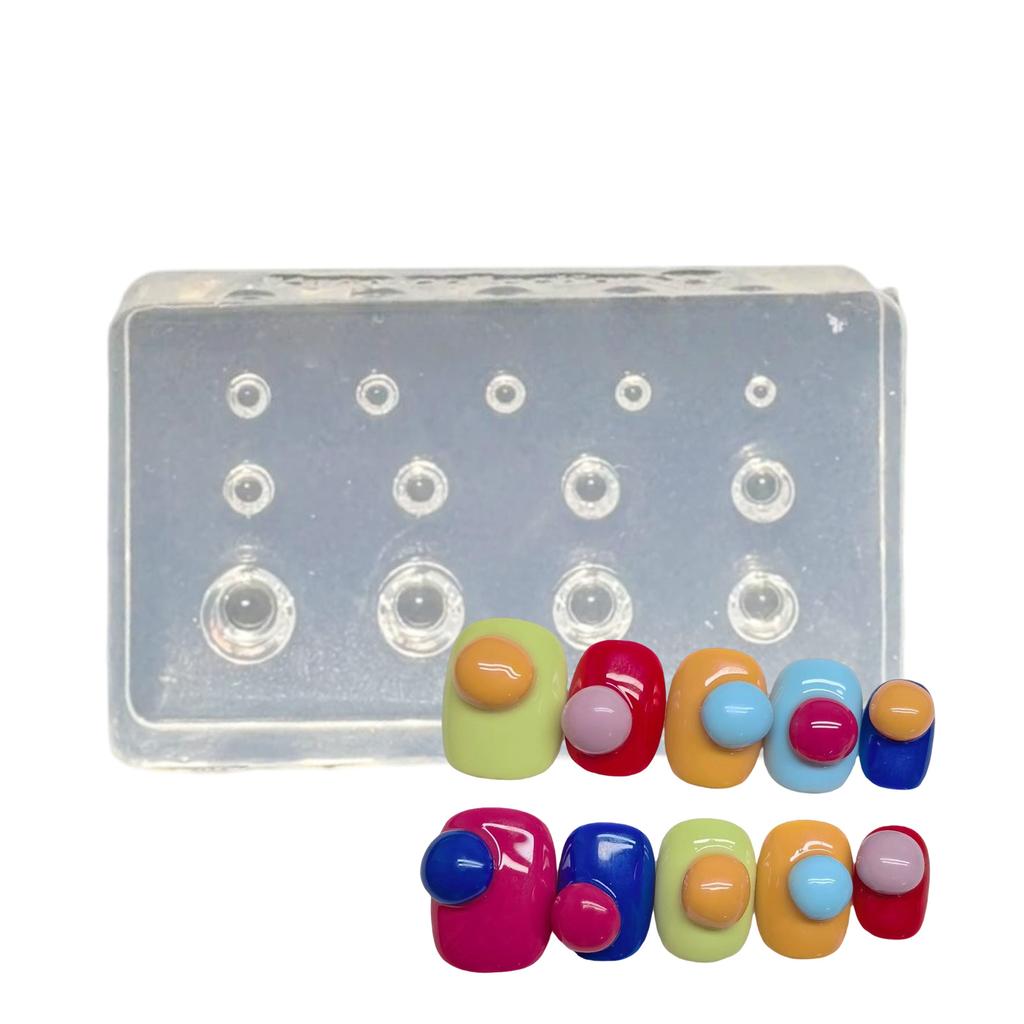 Multipurpose Reusable Silicone Sphere Round Mould Portable for Art Castes Craft and Decorative Fashion Accessories