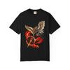 Winged Huntress Eclipse Graphic T-Shirt Black Front Print Comfort Colors 1717