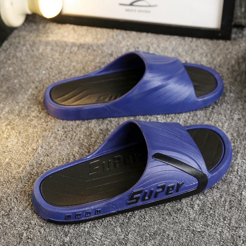 

Новые мужские односложные летние тапочки с толстой подошвой, износостойкие для ванной комнаты, модные износостойкие тапочки для мужчин 40
