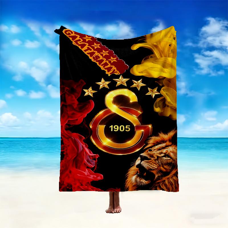 Galatasaray SK Pattern Blanket, Cozy Blanket for All-Season Comfort on Sofas, Beds, Office, Car, Camping and Travel