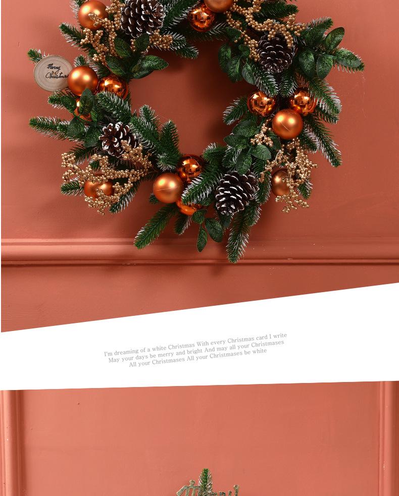 Champagner Gold Weihnachtsdekorationen: Baumkranz, Rattan-Geweih, Wand- & Türdekoration für Hotels & Einkaufszentren