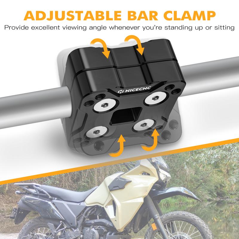 14mm Bar Motorcycle GPS Navigator Bracket Phone Holder AMPS Mount Brackets for Kawasaki KLR 650 KLR650 2022 2023