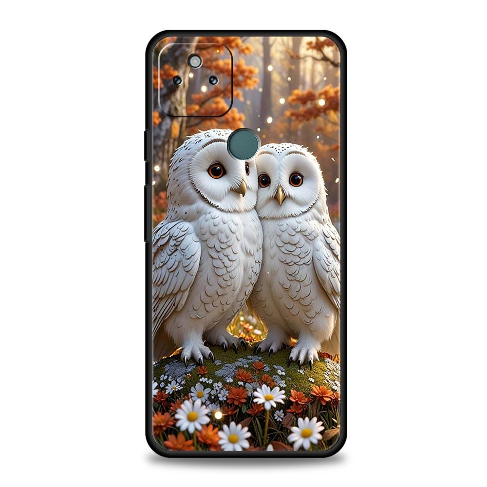 Phone Case Cover for Google Pixel 10 9 8 7 6 7A 6A Pro Shockproof Soft TPU 10 9 Pro XL Shell Capas Fundas Cartoon Cute Owl Bags