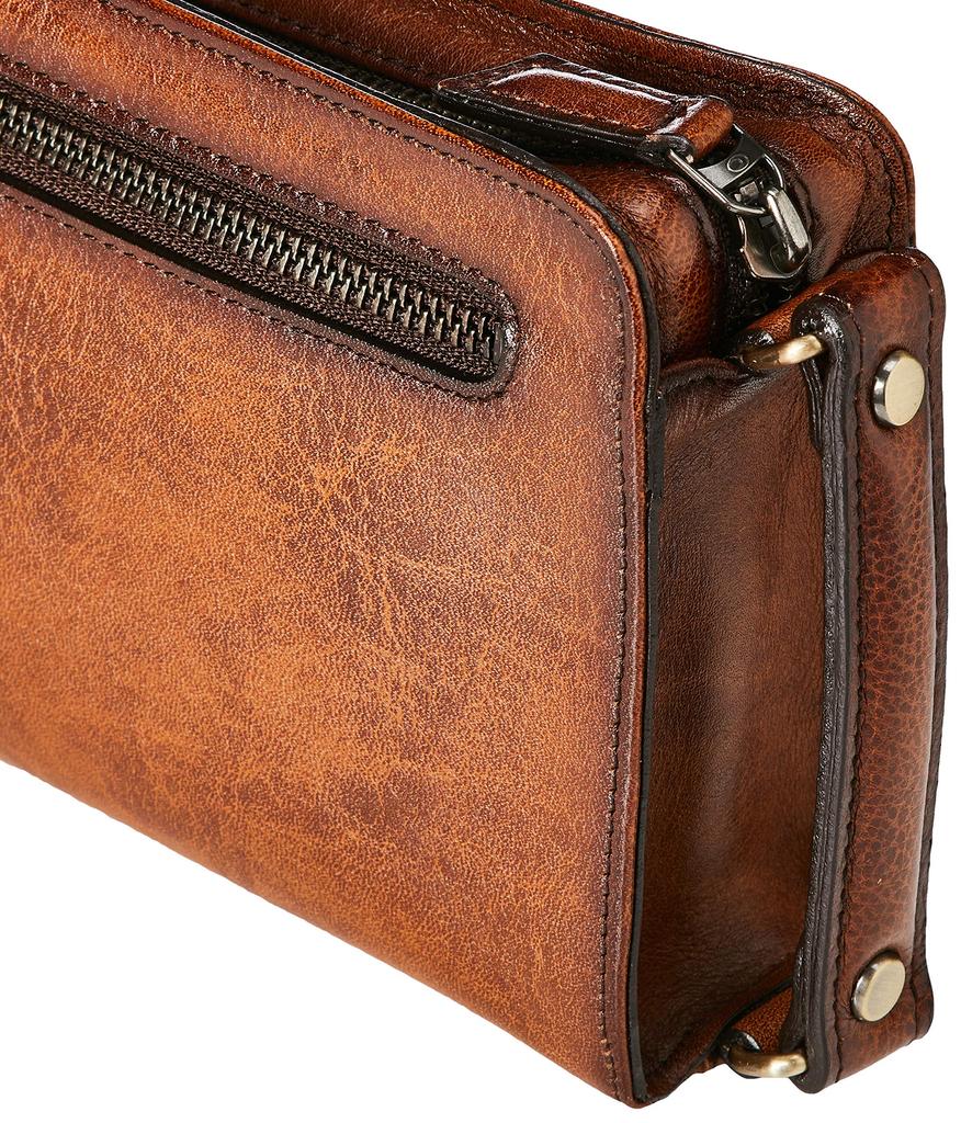 L'Ompresse Zweite Tasche, Hergestellt in Japan, Rindsleder, Archaisch, Braun, 71866
