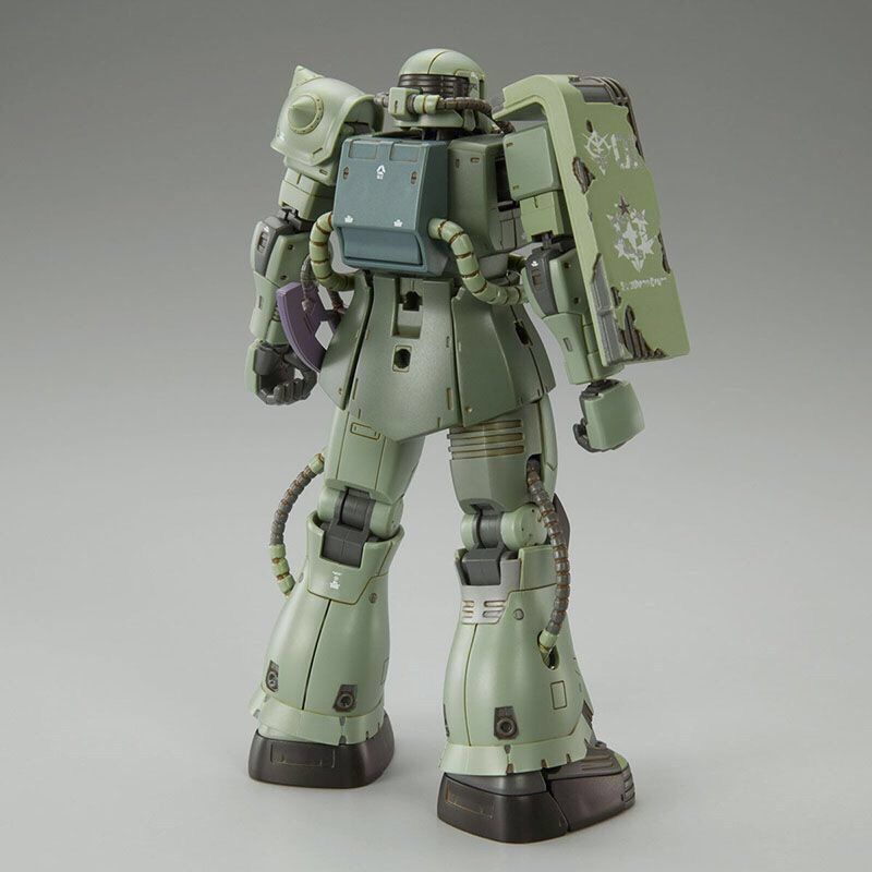 Battle Damaged Green Zaku II Cucuruz Doan'S Island HG1/144 Mech Assembly Model Kit Action Figure Desktop Decoration Doll Boy Toy