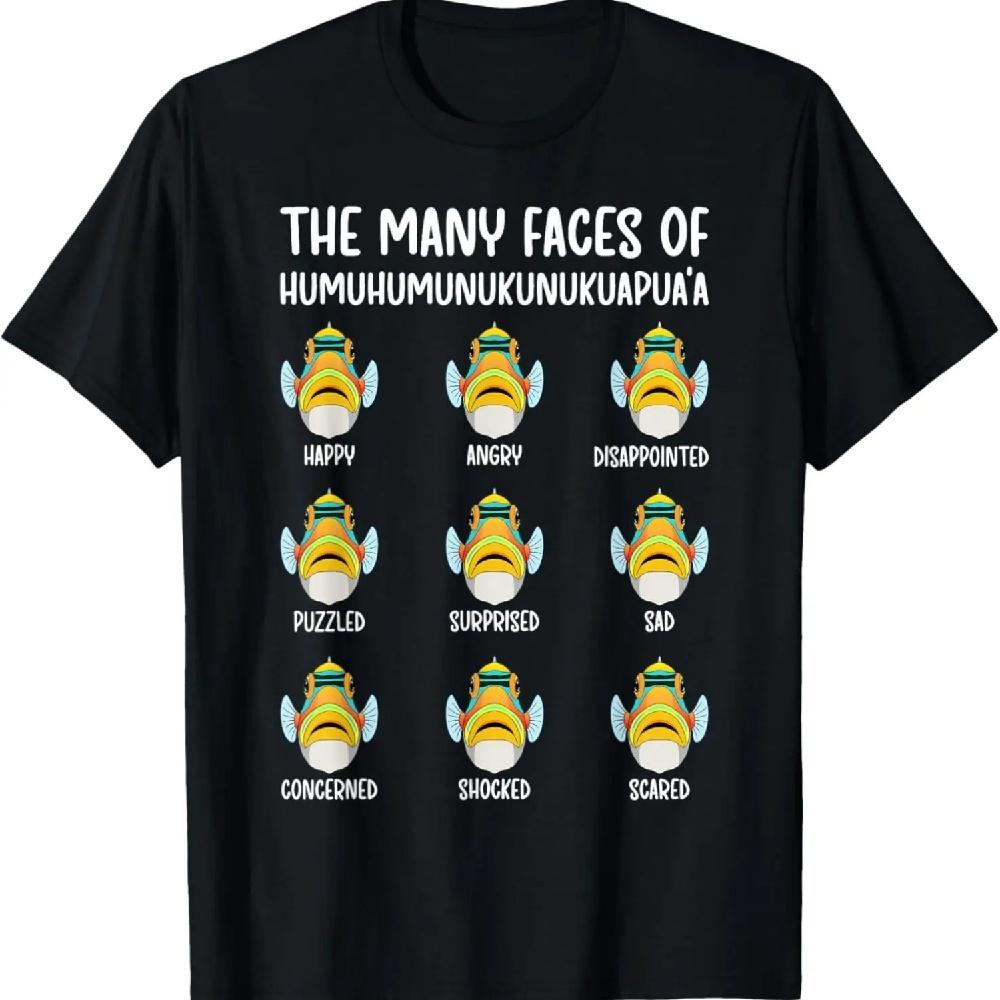 

Many Faces Of Humuhumunukunukuapua a Hawaiian Triggerfish T-Shirt XXXXXL чёрный