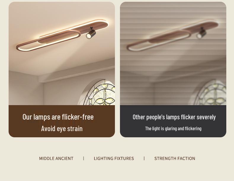 Minimalist Chinese Style Wood Grain Ceiling Spotlight for Hallway, Living Room, Entrance, or Cloakroom