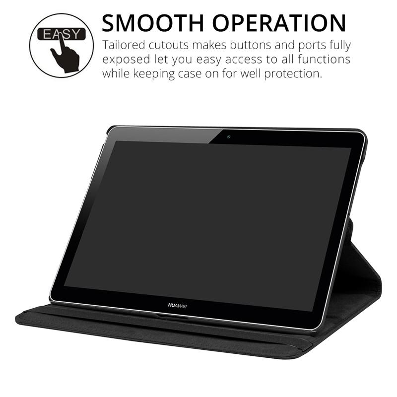 Rotating Case for Huawei MediaPad T5 10 T3 9.6 M5 Lite 10.1 8.0 Stand Cover for Huawei MatePad 11 T10S T10 10.4 T8 Tablet Funda