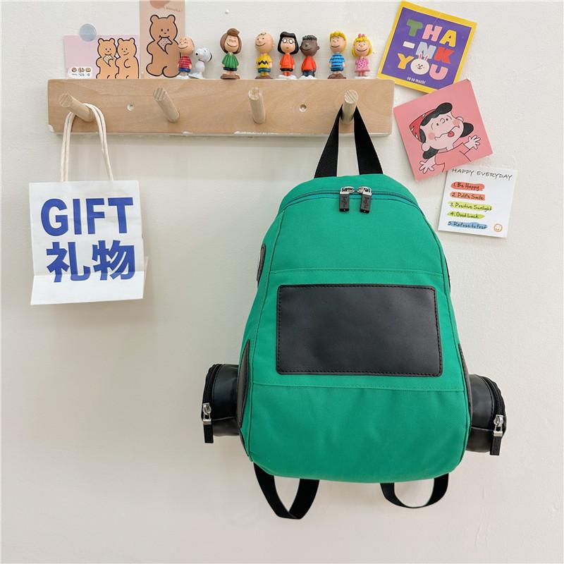 Modern Colorful Canvas Backpack For Kids Lightweight Ergonomic School Bag For Boys And Girls