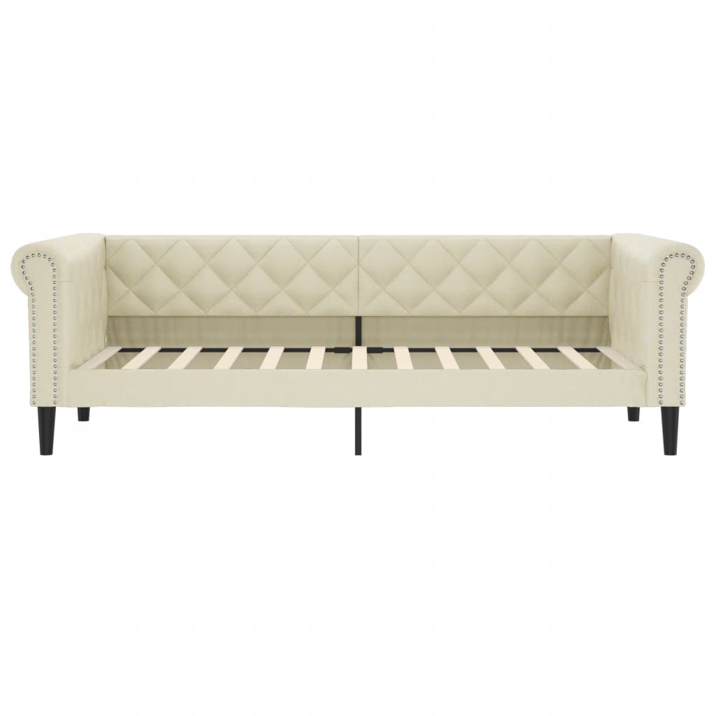 Daybed Cream 90x200 cm Faux Leather